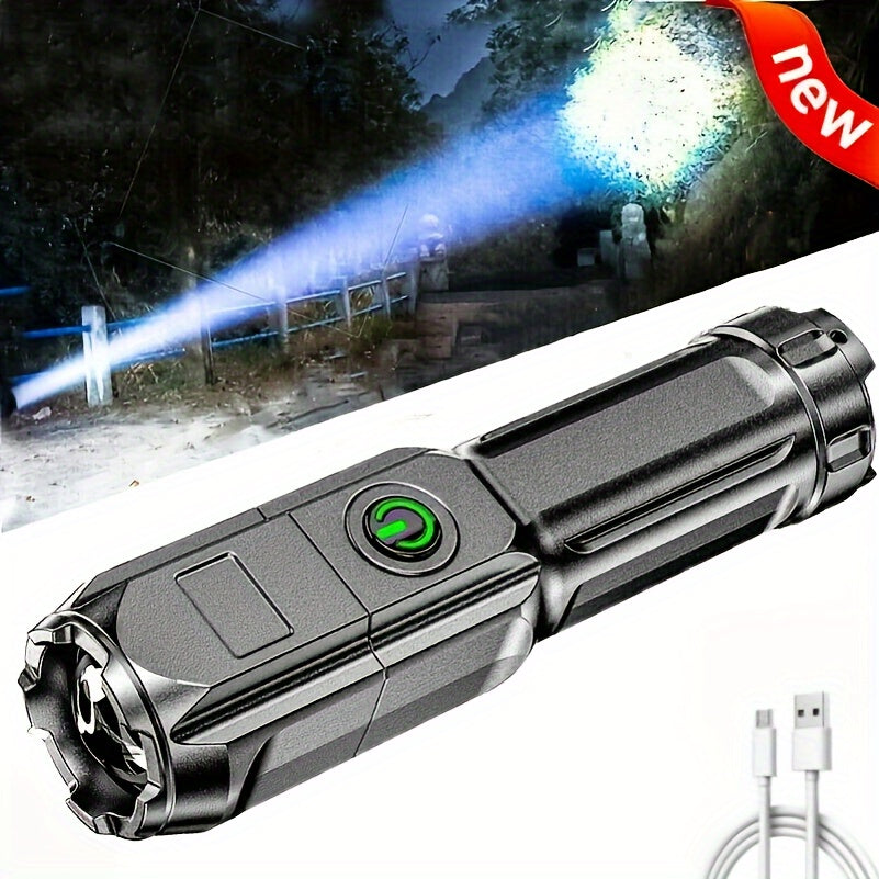 Oppladbar zoom-lykt for utendørs belysning