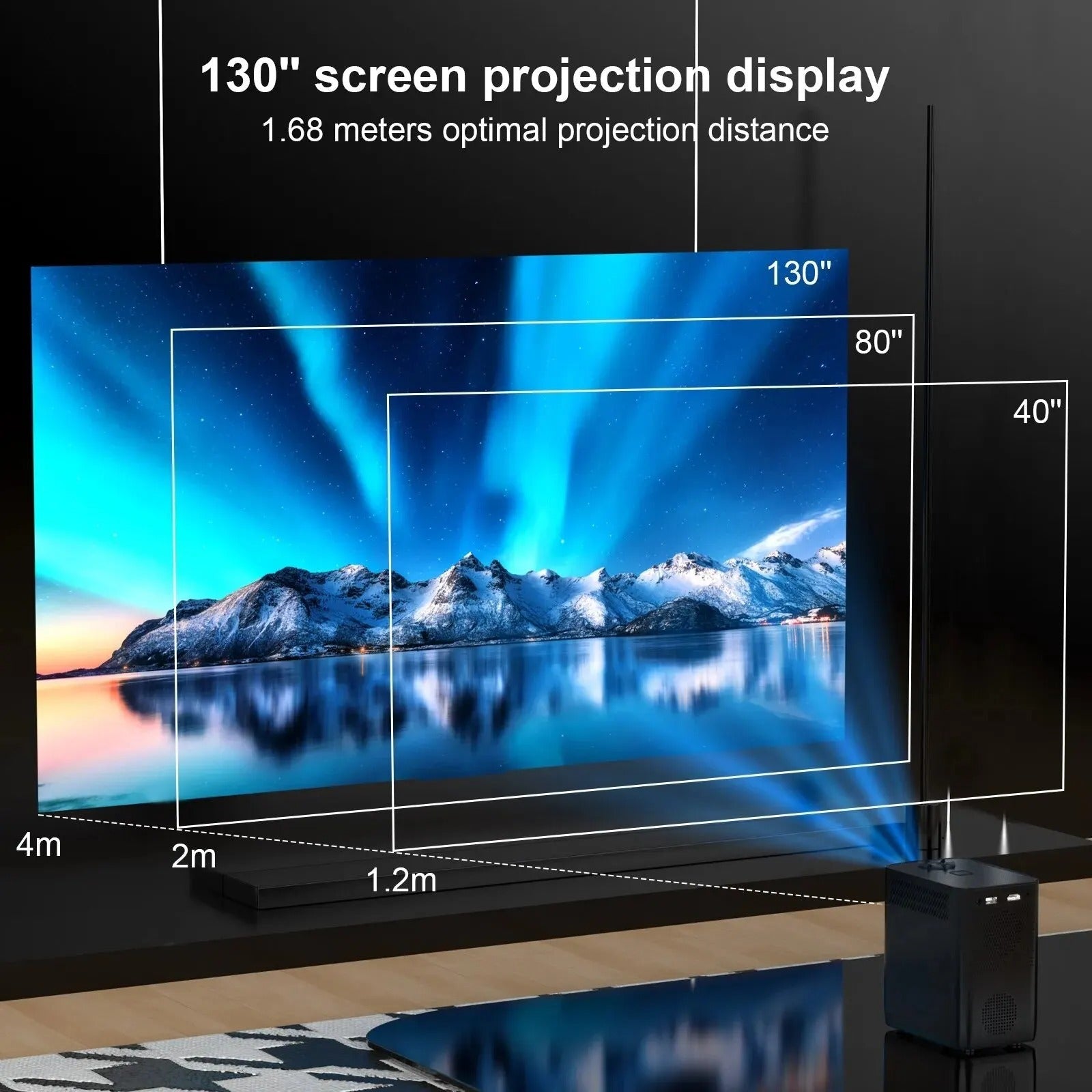 LumaNova WiFi 4K Inteligentny Przenośny Projektor Edycja Pro