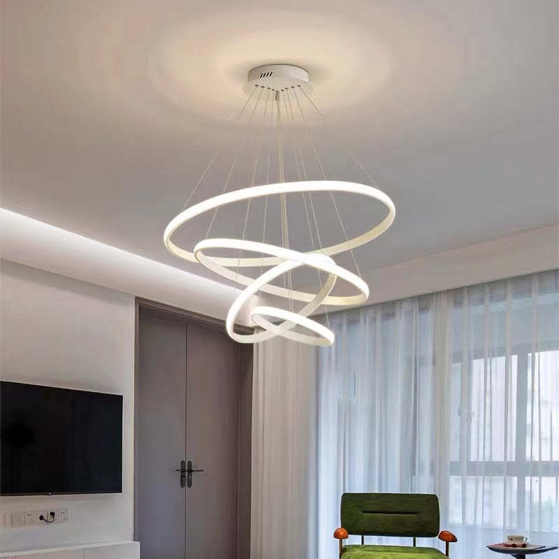 Zin Modern Ring Pendant Light — DImmable Ceiling Fixture, 2/3/4 Rings