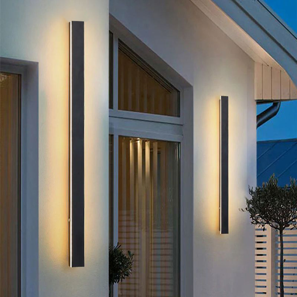 Arisha Ripple Minimalist Linear LED Outdoor Wall Lamp Metal Garden Corridor Balcony - Lamp Outdoor