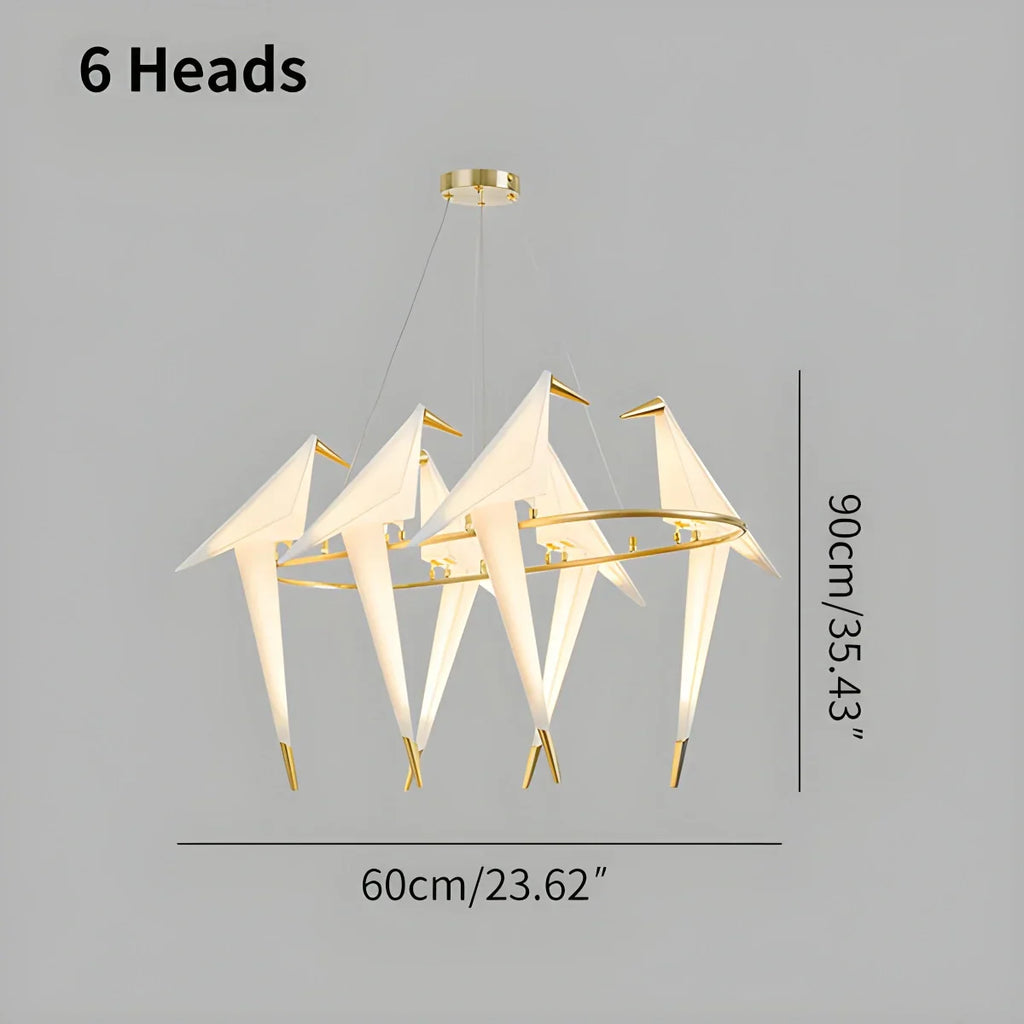 Papierkranich-Vogel-Kronleuchter für Esszimmer - Orntli