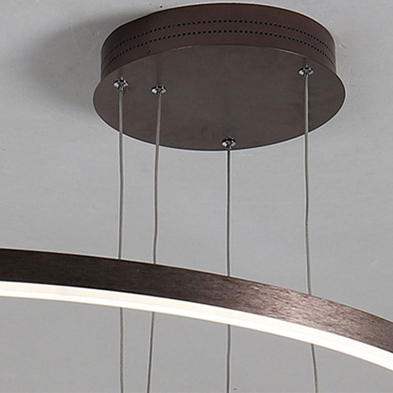 Suspension Remi - anneau métallique Tir réglable en intensité, noir, or ou café