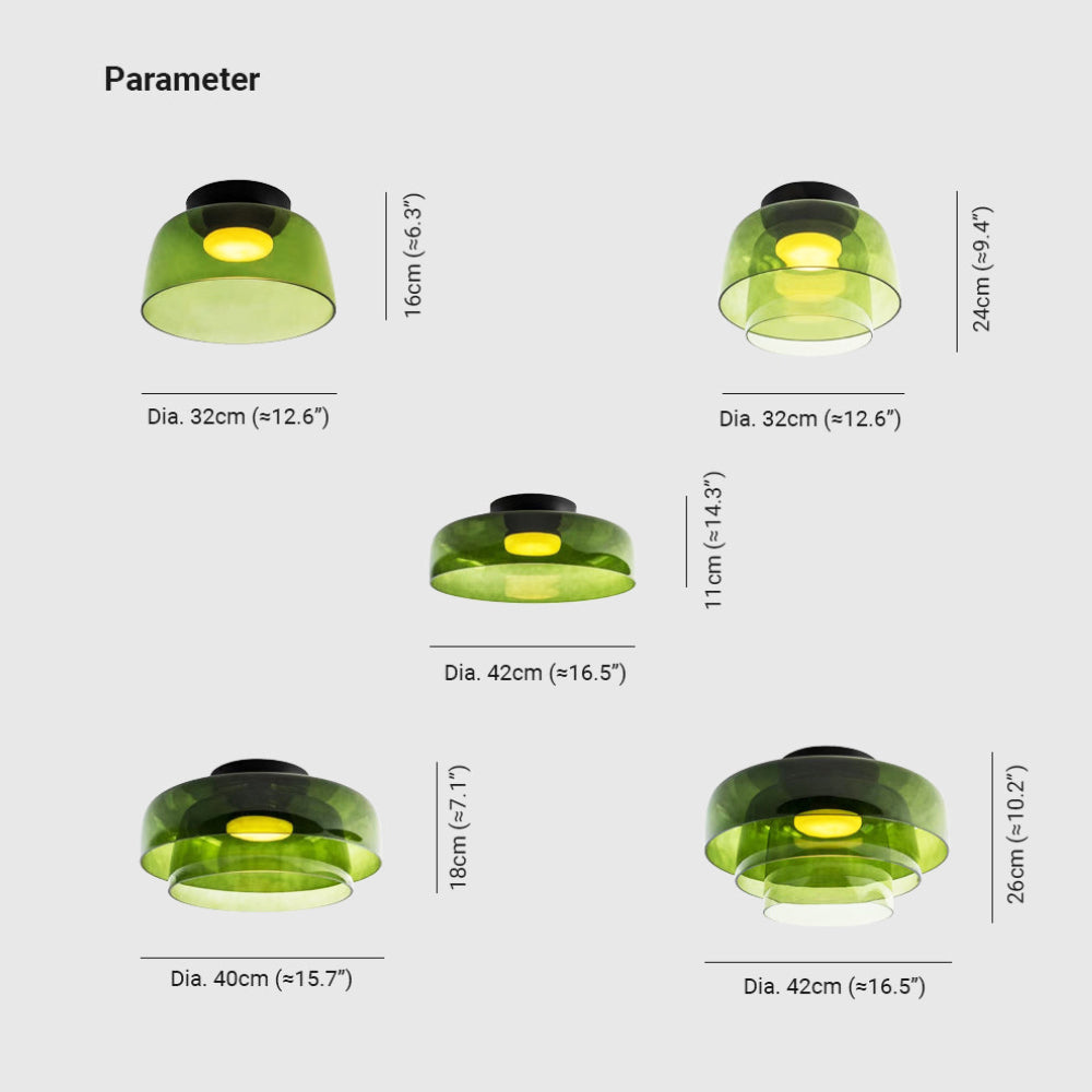Aria bündige Deckenleuchte aus Glas – modernes Design, schlichter kreativer Stil