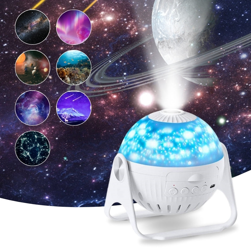جهاز عرض النجوم جالاكسي - 7 أوضاع إضاءة - ضوء ليلي LED - يعمل عبر USB - ديكور غرفة النوم والمنزل