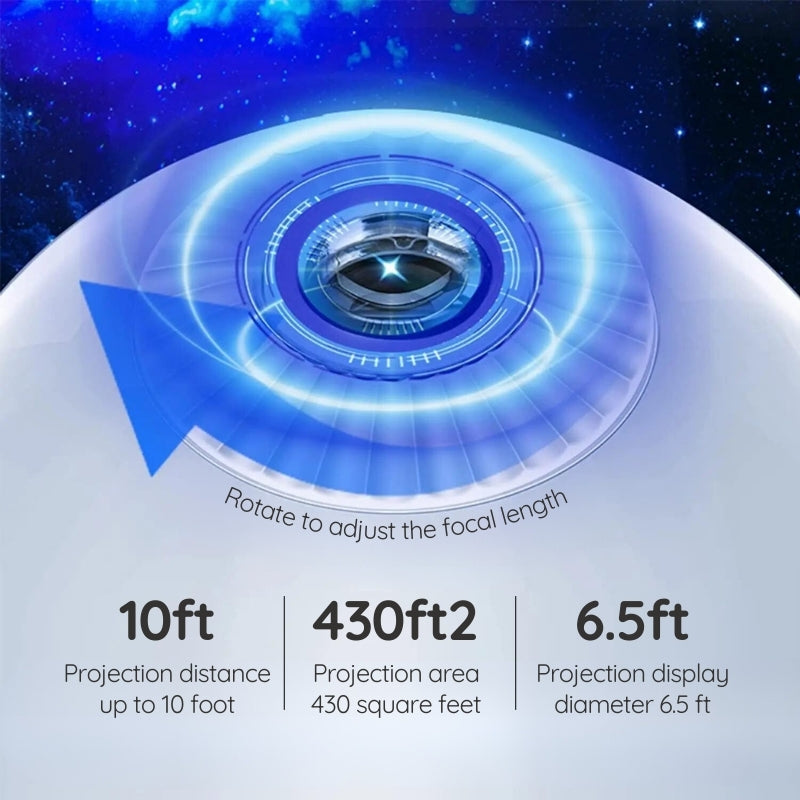 جهاز عرض النجوم جالاكسي - 7 أوضاع إضاءة - ضوء ليلي LED - يعمل عبر USB - ديكور غرفة النوم والمنزل