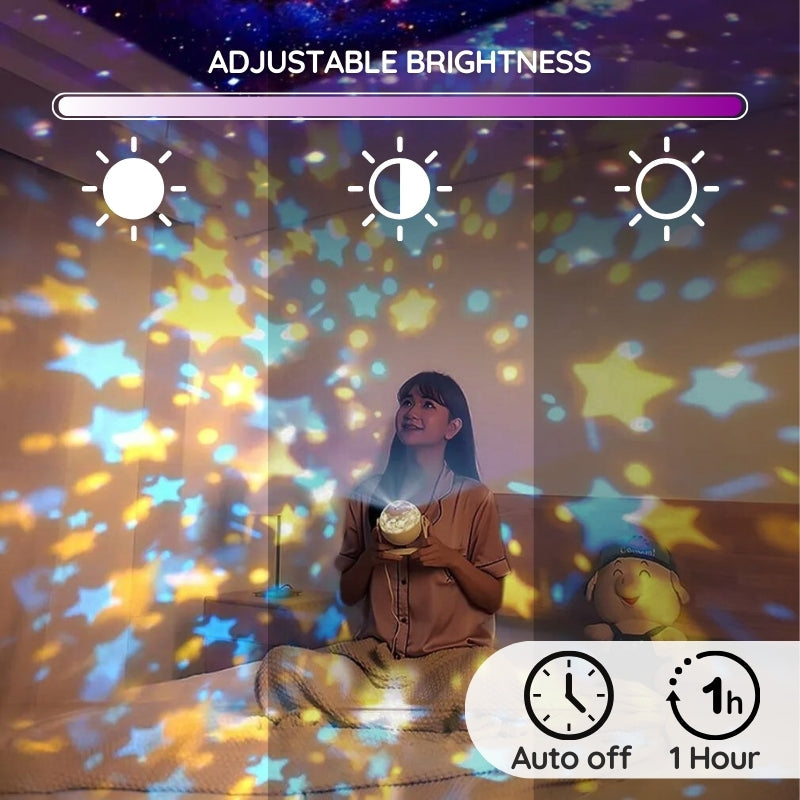 جهاز عرض النجوم جالاكسي - 7 أوضاع إضاءة - ضوء ليلي LED - يعمل عبر USB - ديكور غرفة النوم والمنزل
