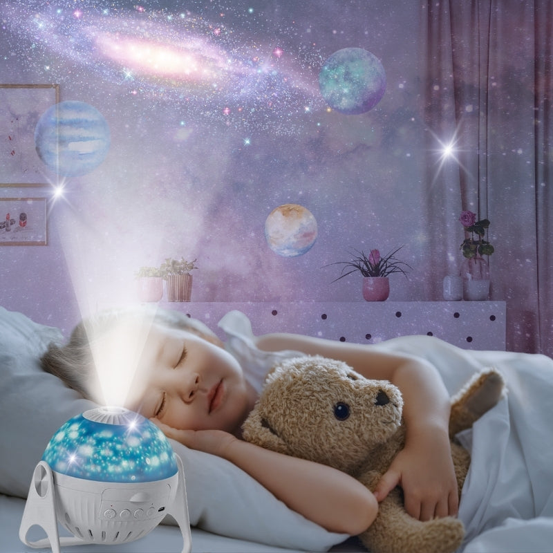 جهاز عرض النجوم جالاكسي - 7 أوضاع إضاءة - ضوء ليلي LED - يعمل عبر USB - ديكور غرفة النوم والمنزل