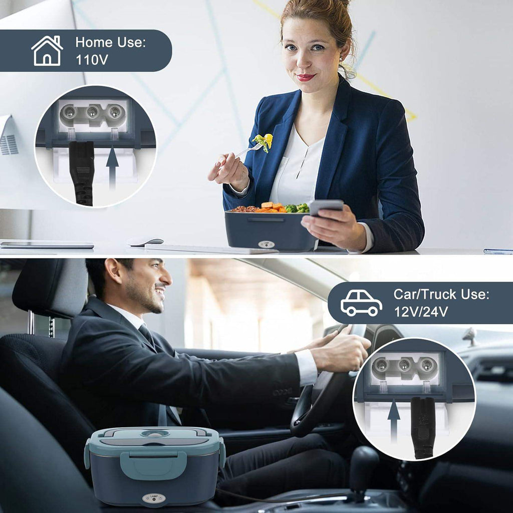 Aquecedor Portátil de Almoço com Dois Compartimentos TrailBlaze com Ficha para Carro e Casa