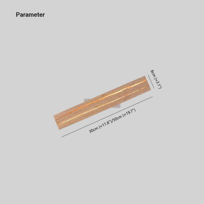 Lámpara de pared LED Muto con tablero de madera agrietada giratorio - regulable, tres temperaturas