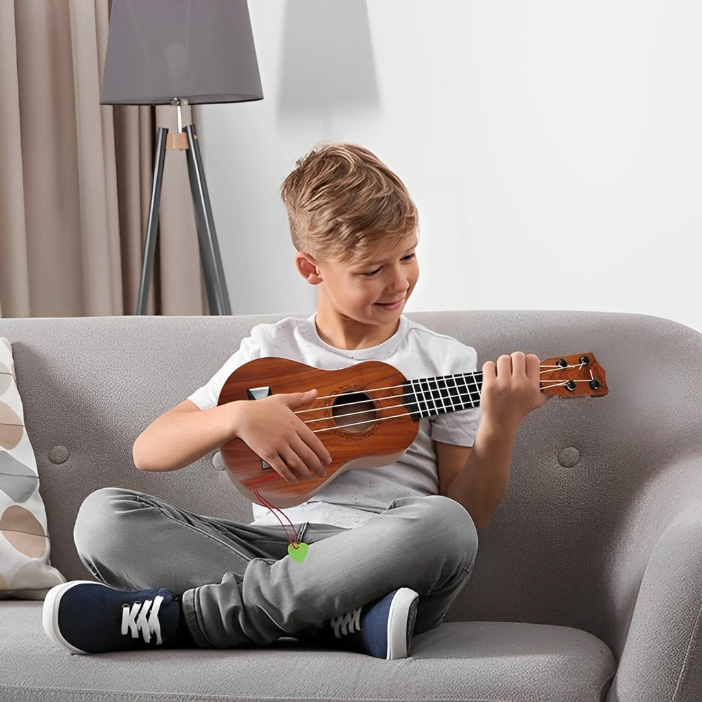 LuminaPlay Kids Montessori Ukulele Guitar Toy For Tiny Hands