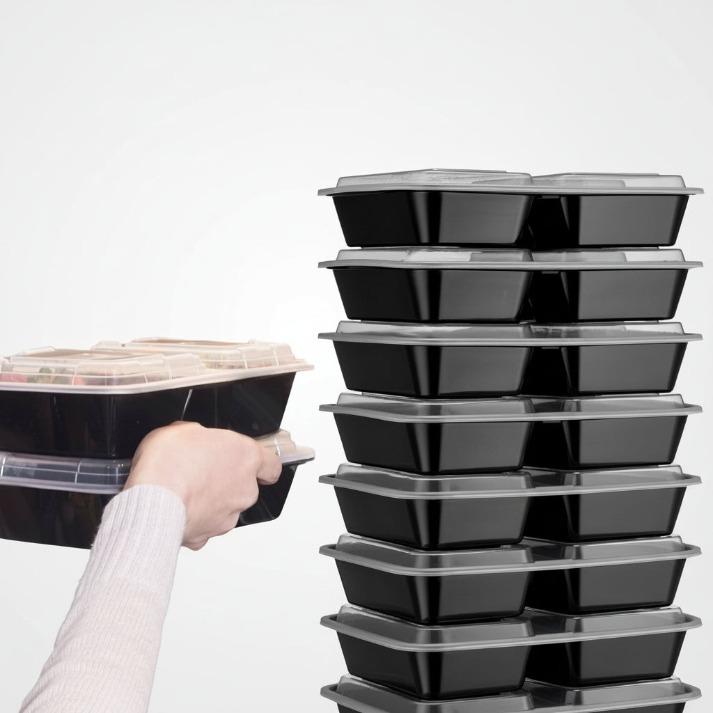 Háromrekeszes bento ételdoboz az egyszerű ételkészítéshez és az adagok szabályozásához profiknak