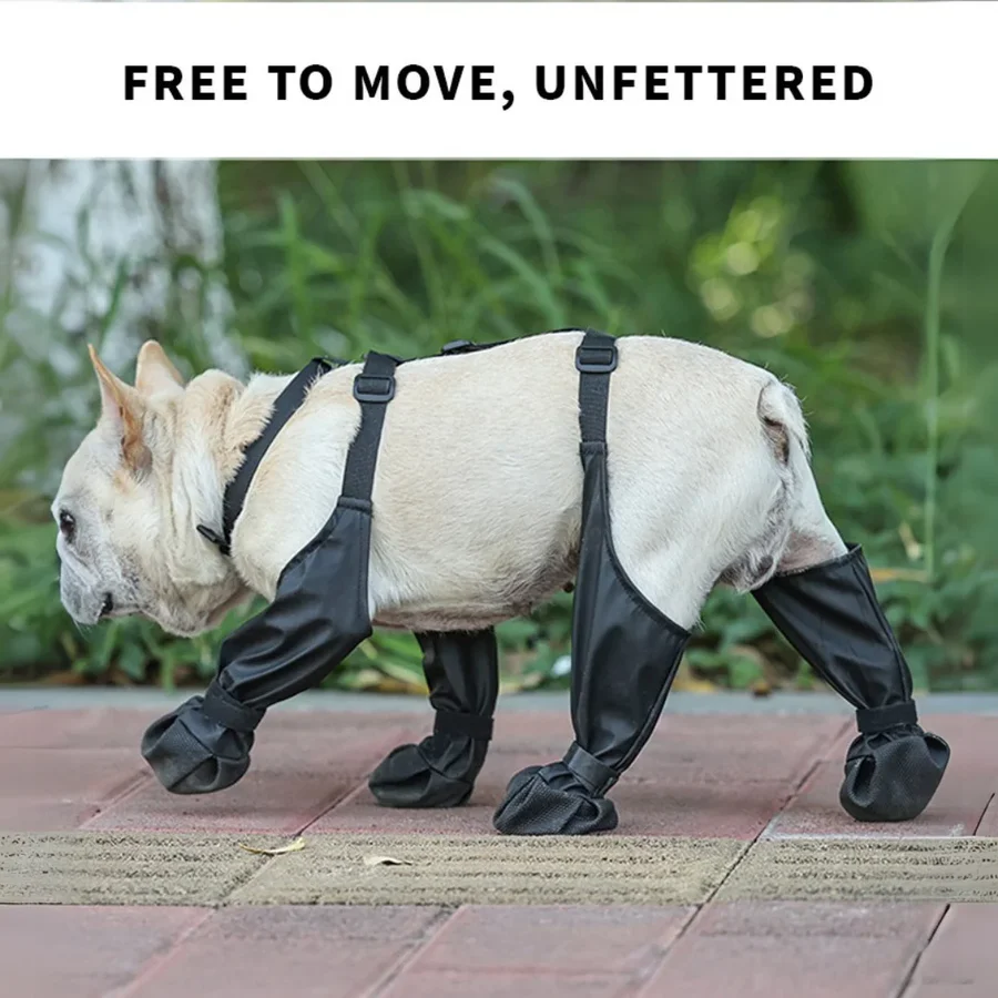 NovaPaw Hundeschuhe mit Trägern, Vollschutz und rutschfester Sohle