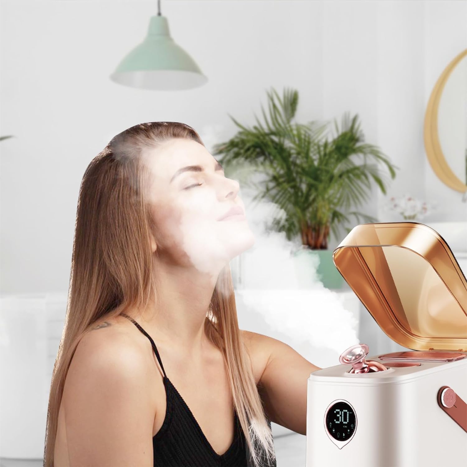 Nova appareil facial vapeur ionique 6 en 1 pour un nettoyage profond de la peau