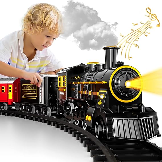 RailNova TrackMaster Pro Zestaw Elektrycznego Pociągu na Baterie z Realistycznymi Dźwiękami
