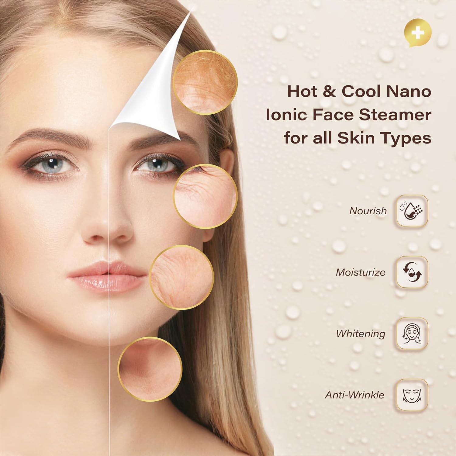 Nova appareil facial vapeur ionique 6 en 1 pour un nettoyage profond de la peau
