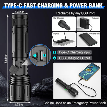 brightest rechargeable flashlight 2022 World's Brightest Flashlight – orntli