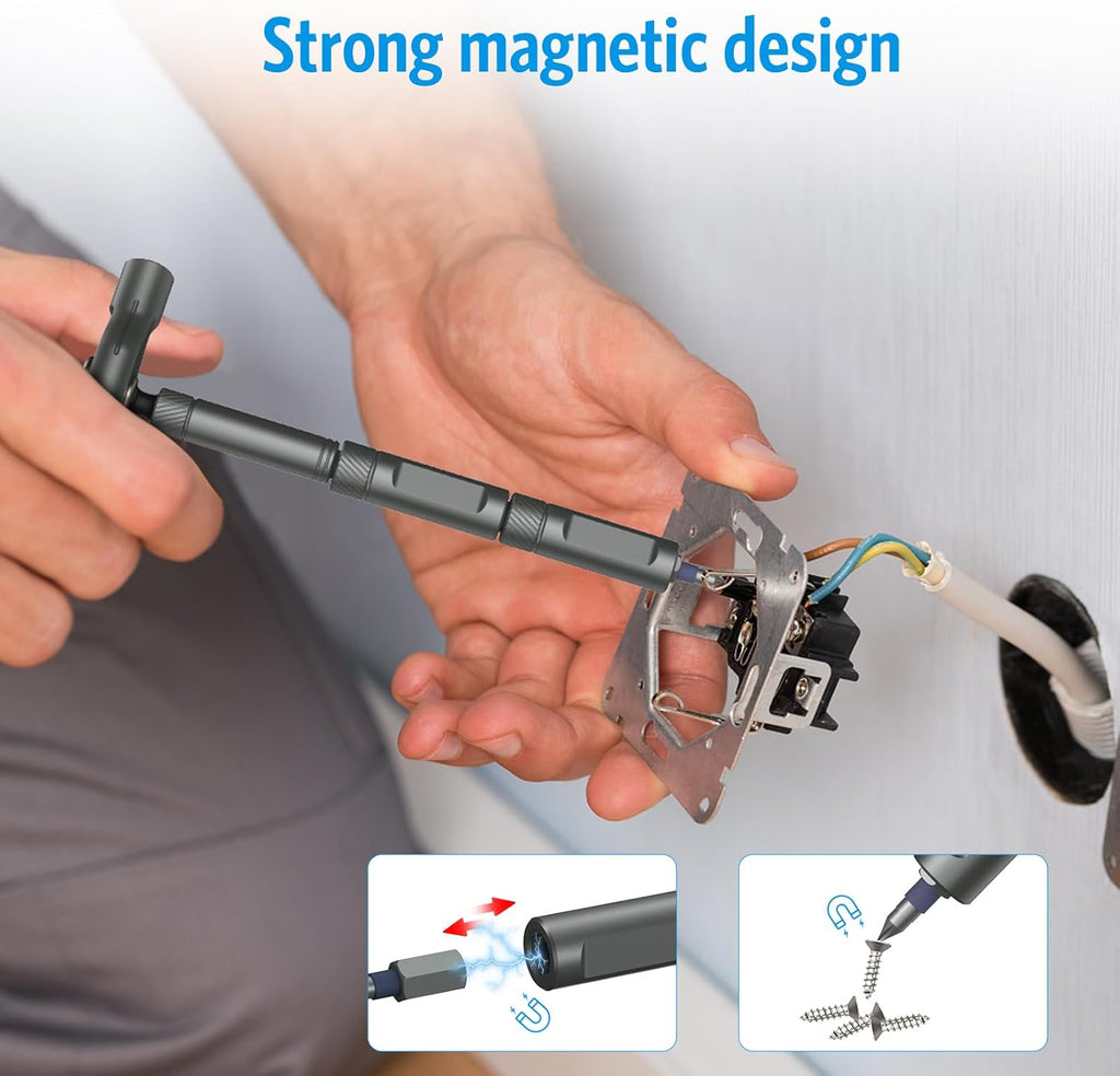 42-in-1 Magnetic Ratcheting Screwdriver Set – S2 Steel Bits, Compact Case
