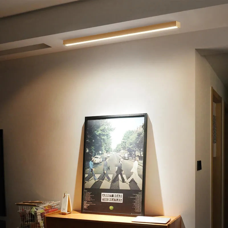Arisha Linear Slim Wood Ceiling Light