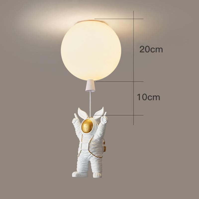 Aria Astronauten-Ballon-Deckenleuchte zur Aufputzmontage - warmes LED-Licht, 20/25/30/35 cm