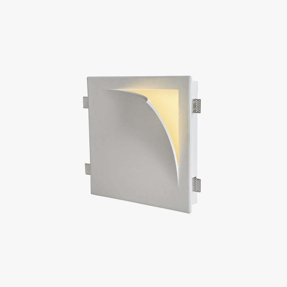 Applique murale encastrée moderne Aria — LED, finition en métal et plâtre, blanche