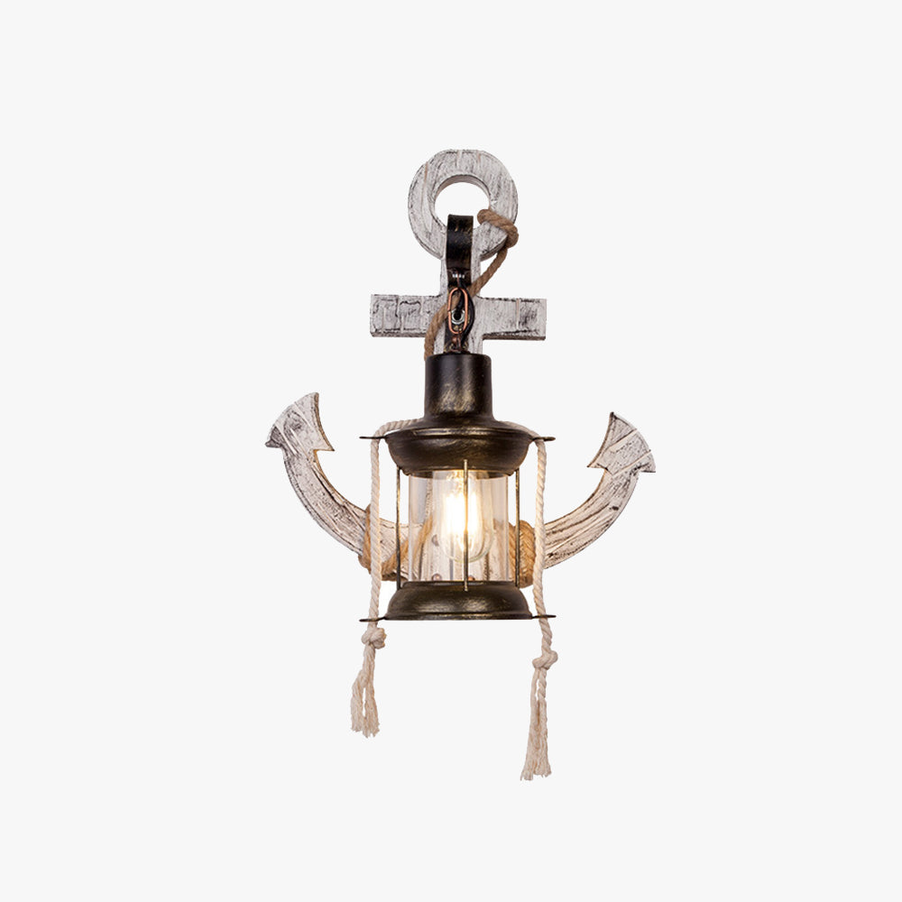 Epoch Anchor Lantern Wall Lamp, Vintage/Antique, Wood, Bedroom - Neutralighting