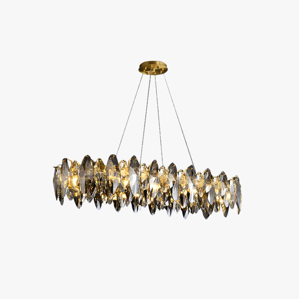 Kristy Modern Annular Metal Crystal Pendant Light,Gold - Neutralighting