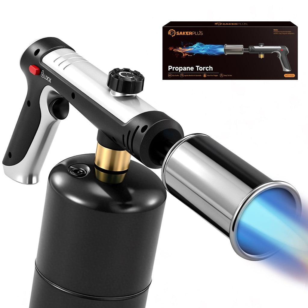 Propane Torch – Adjustable Flame up to 1800°C, Safety Lock, One-Touch Max Fire