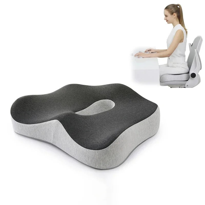 Cojín ortopédico de espuma viscoelástica para soporte lumbar y coxis