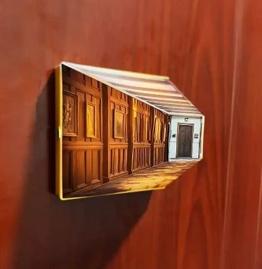 Aurora 3D noční světlo s viděním bez brýlí Dřevěná nástěnná lampa pro výzdobu obývacího pokoje