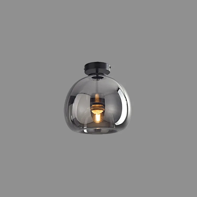 Rhea Glass Pendant Light — Semi-Flush Mount Ceiling Fixture
