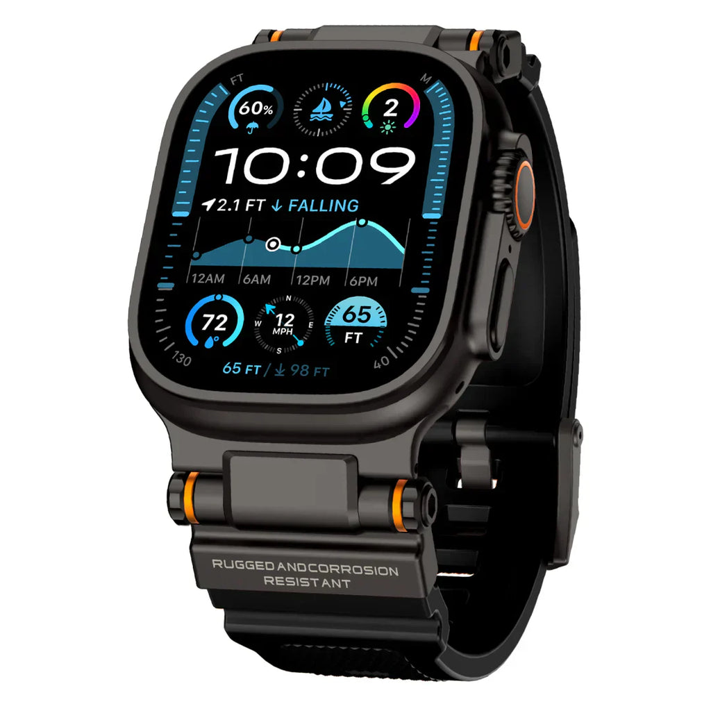 机甲设计硅胶表带适用于苹果手表