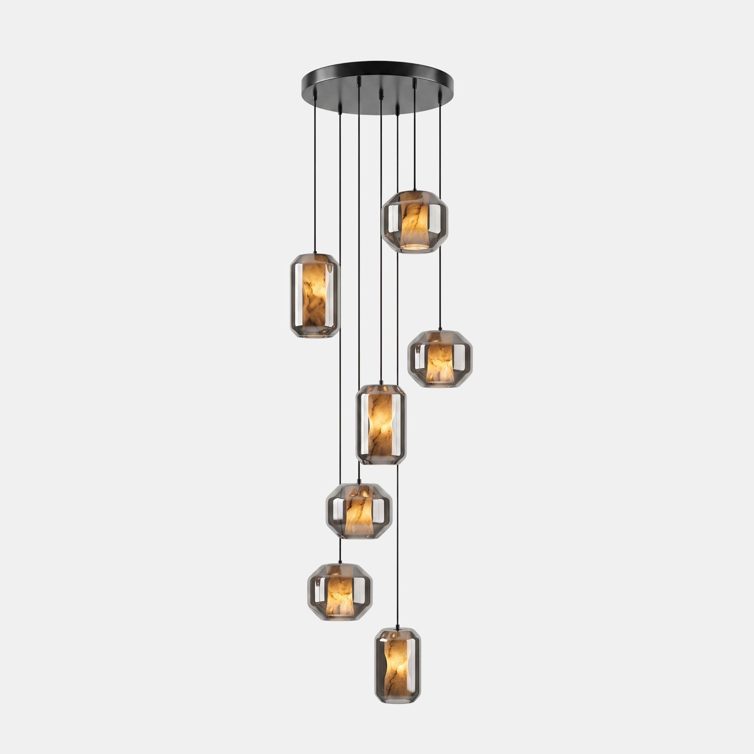 Alabaster Glass Cylinder Pendant Light - Vakkerlight