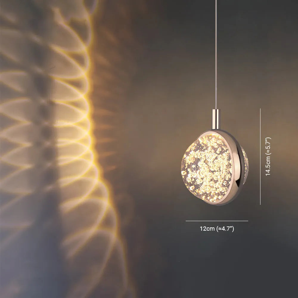 Kristy Morden Spherical Metal Pendant Light, Gold Finish, LED Bulb Included