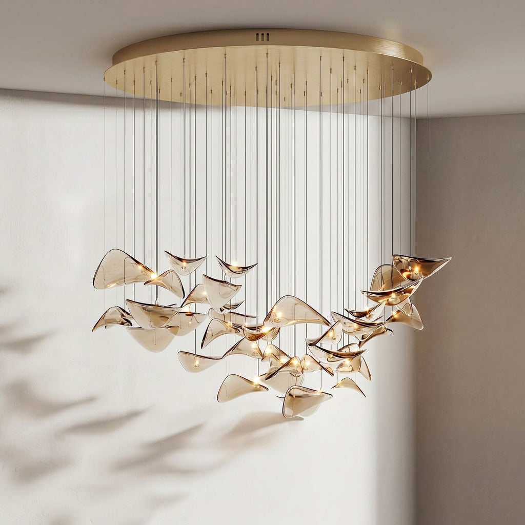 Wave Floating Leaf Chandelier - Vakkerlight