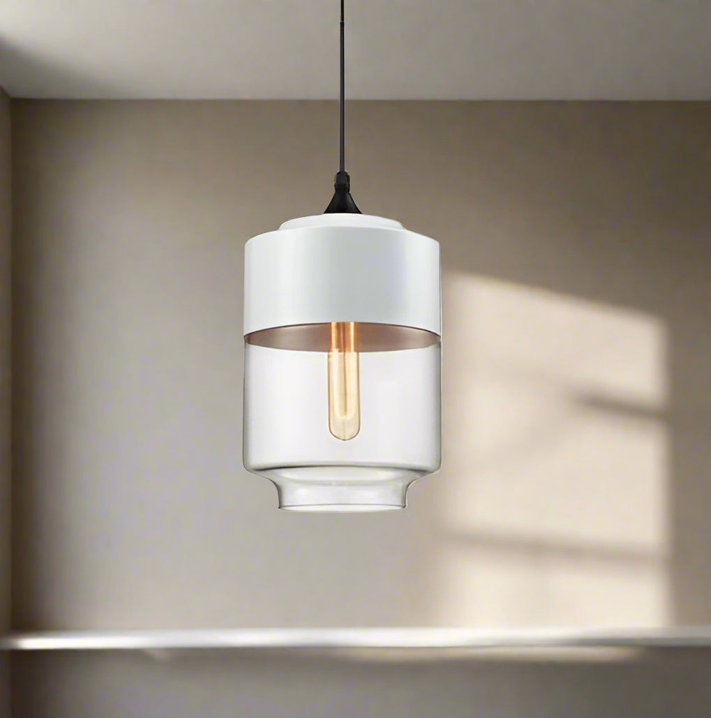 Lucevia | Luxurious Glass and Wood Pendant Light | Orntli
