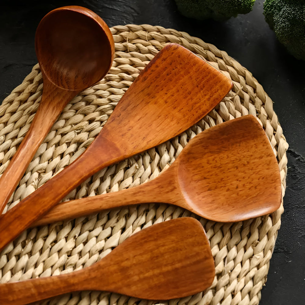 Set Peralatan Dapur Kayu | 4 keping