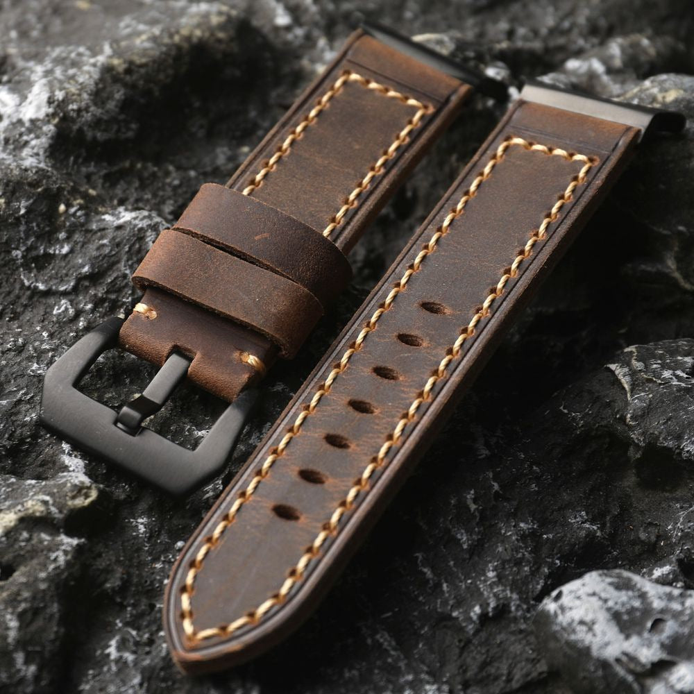 Kézzel készített masszív stílusú Samsung Watch Ultra szíj - Régi barna