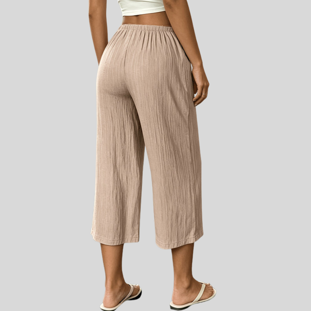 Pantalon Capri large décontracté