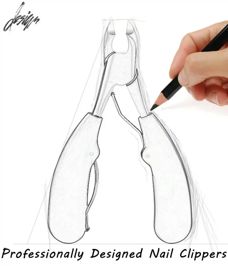 Pemotong Kuku Jari Kaki SeniorEase untuk Kuku Tebal, Tajam dan Ergonomik