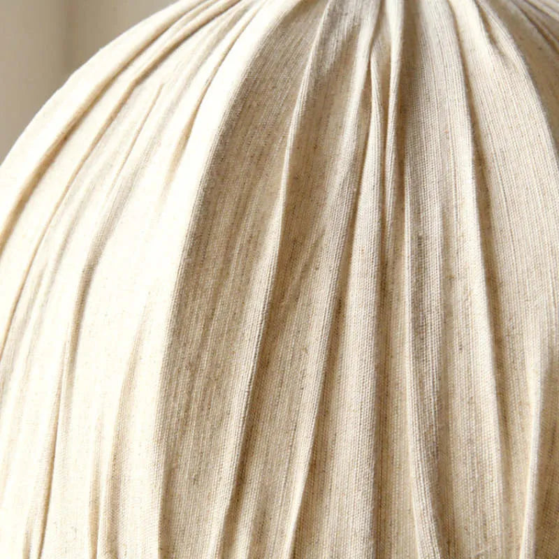 Haloa vintage-pendellampe — beige stofskærm