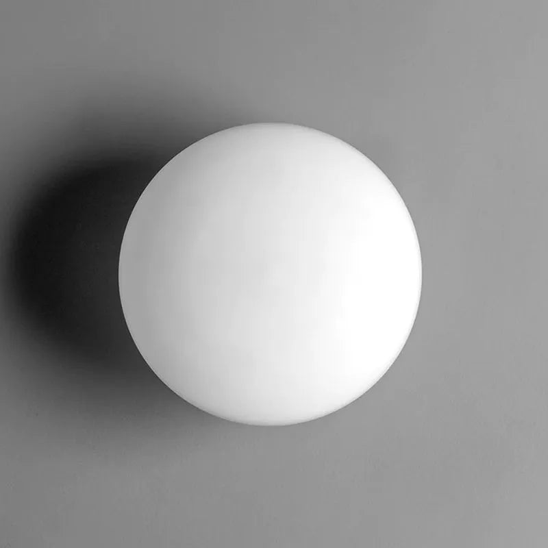 Moderní nástěnná lampa Valentina ve tvaru koule - kovové a skleněné LED svítidlo, žárovka součástí, IP44