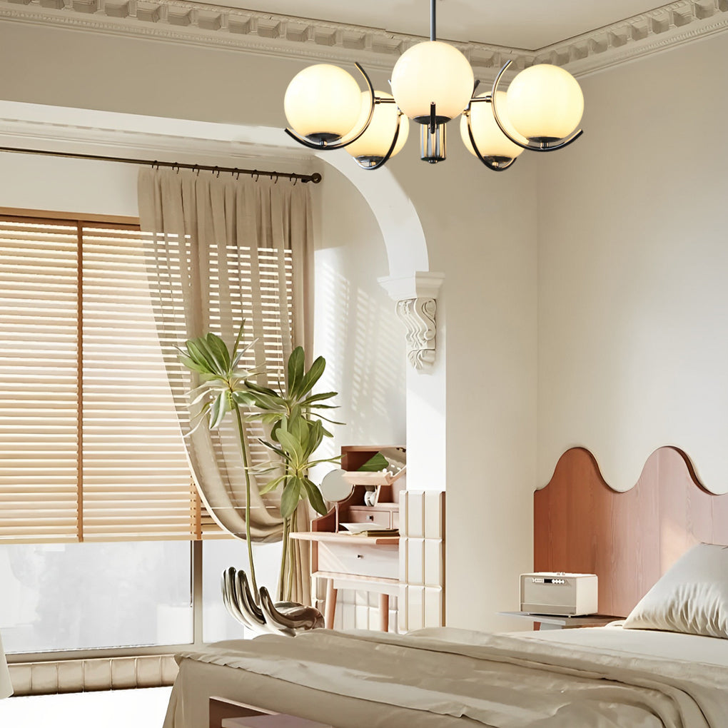 נורדוולה | נברשת סקנדינבית מזכוכית וברזל מצופה אלקטרוליטית | אורנטלי