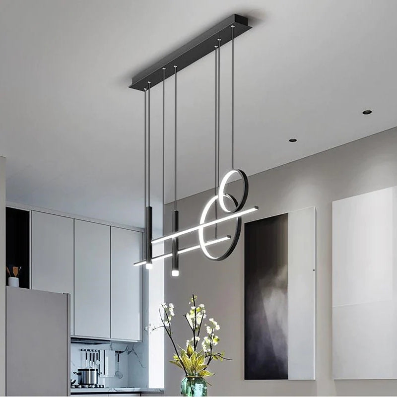 Nymera Black Metal LED Chandelier for Modern Interiors