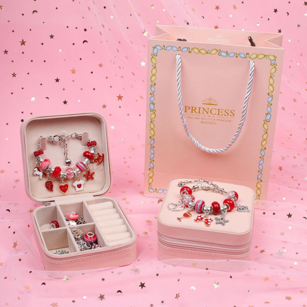 NovaJoy Mädchen Charm-Armband DIY-Set für kreativen Bastelspaß