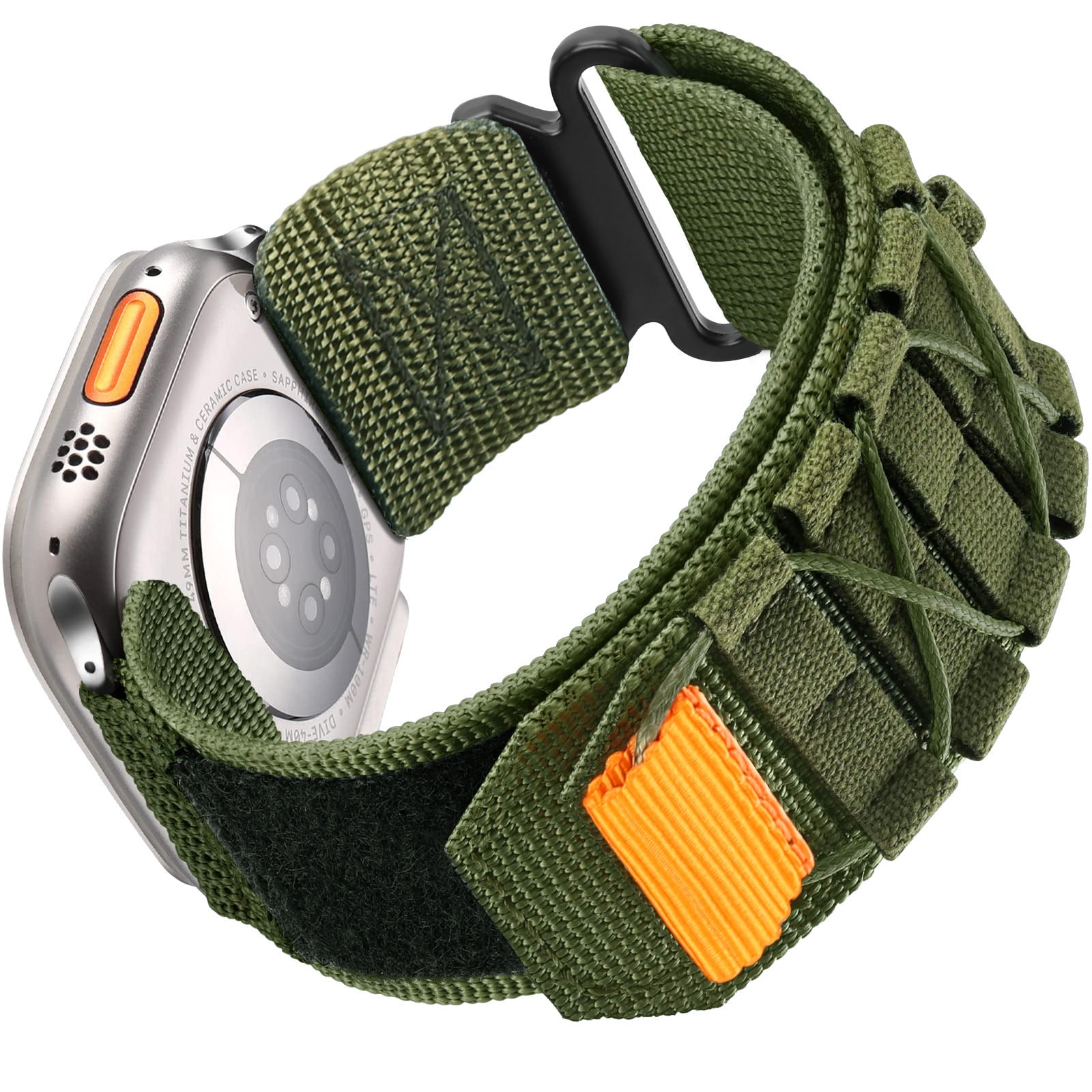 Apple Watch için Naylon Kanvas Döngü Cırt Cırtlı Kayış