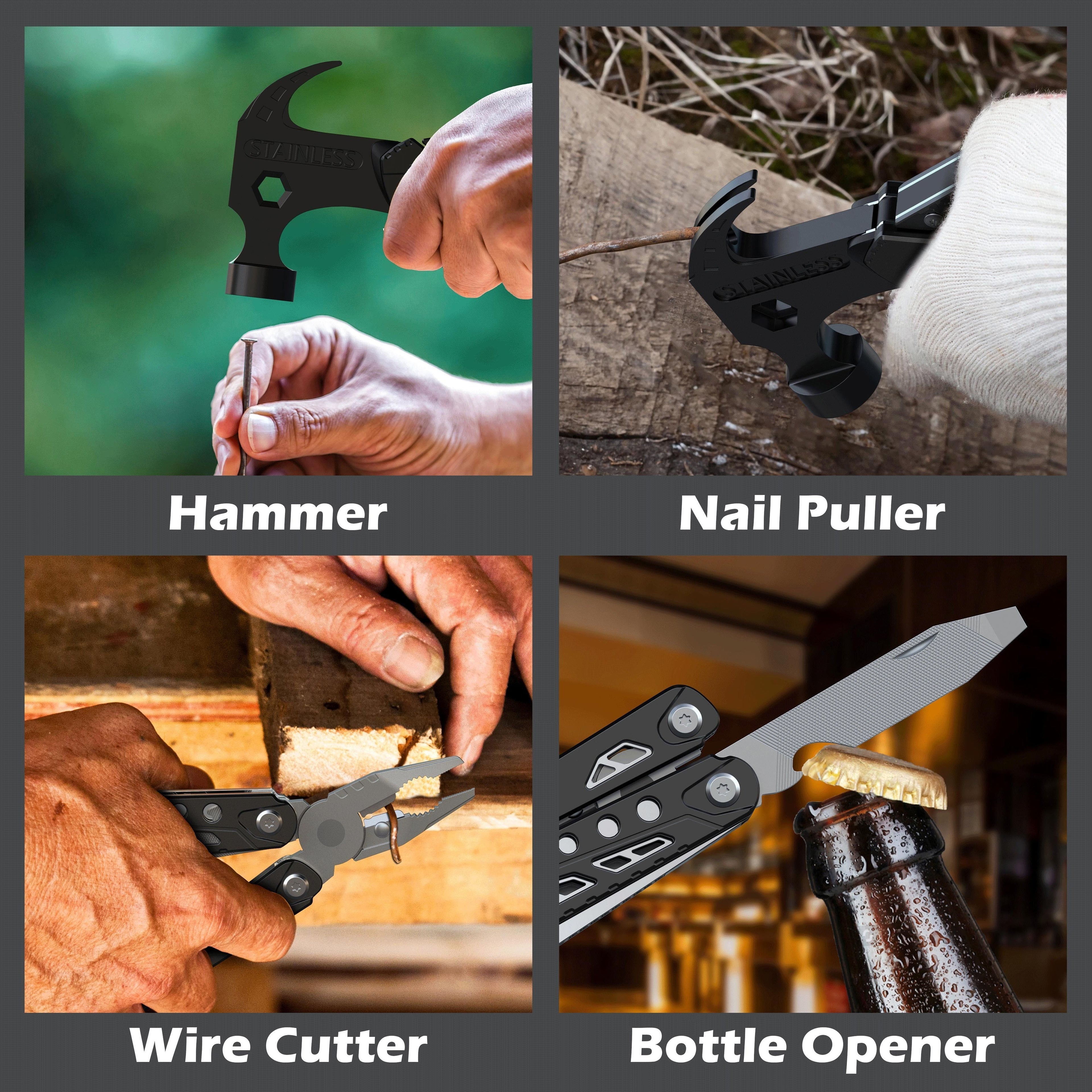 14-i-1 hammer multitool for utendørs bruk