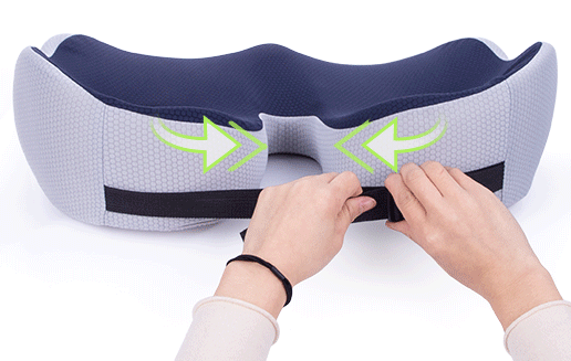 調節可能なメモリーフォーム坐骨痛緩和シートクッション