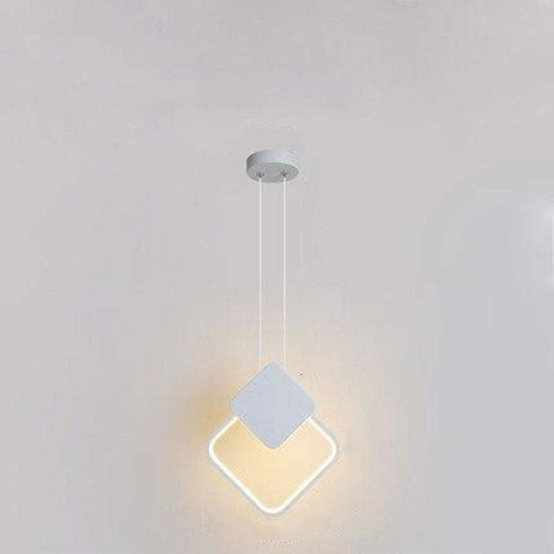 Doria Modern LED Pendant Light Black/White Metal Living Room - Lamp Outdoor