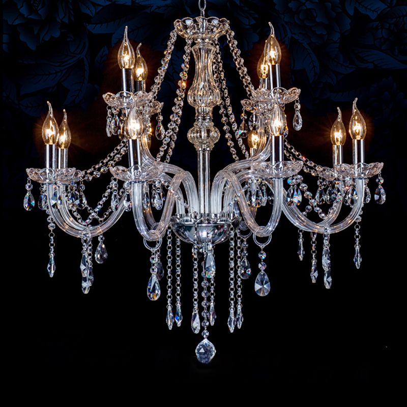 Silva Luxury Candlestick Clear Crystal Chandelier - Neutralighting