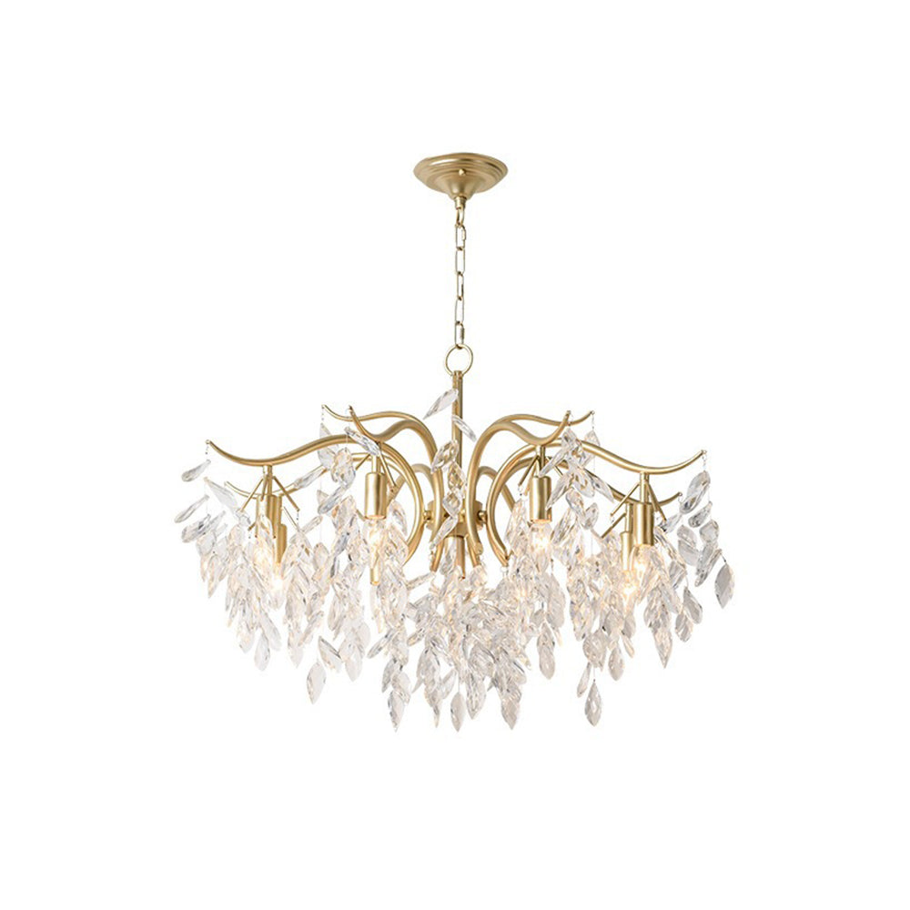 Lustre en cristal Kristy — design floral de glycine